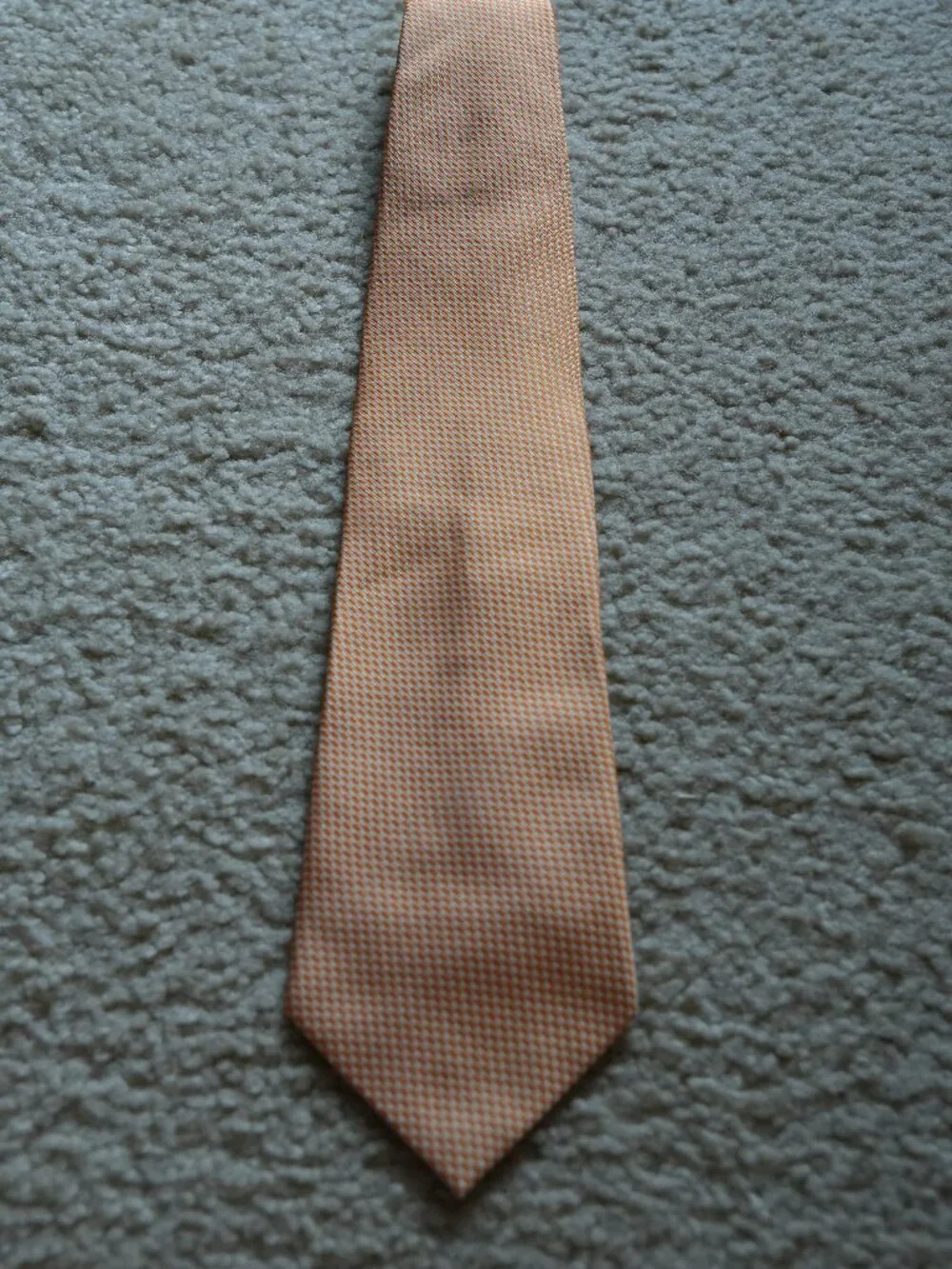 Men's Orange Patterned Vannotensa Silk Tie